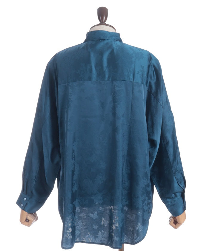 Butterfly Embroidery Jacquard Shirt