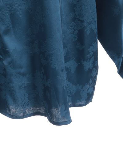 Butterfly Embroidery Jacquard Shirt