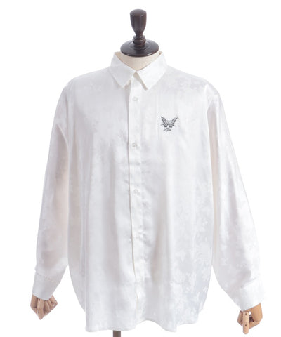 Butterfly Embroidery Jacquard Shirt