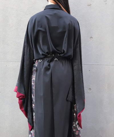 Hanafuda Embroidery Japanese Sleeve Shirt