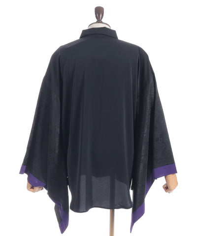 Hanafuda Embroidery Japanese Sleeve Shirt