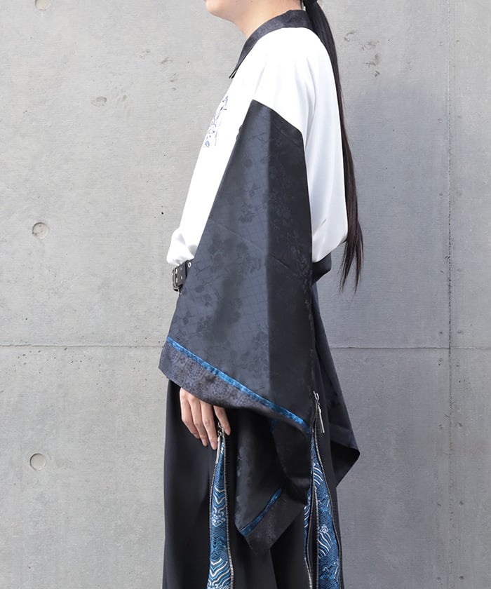 Kabuki Embroidery Japanese Sleeve Shirt