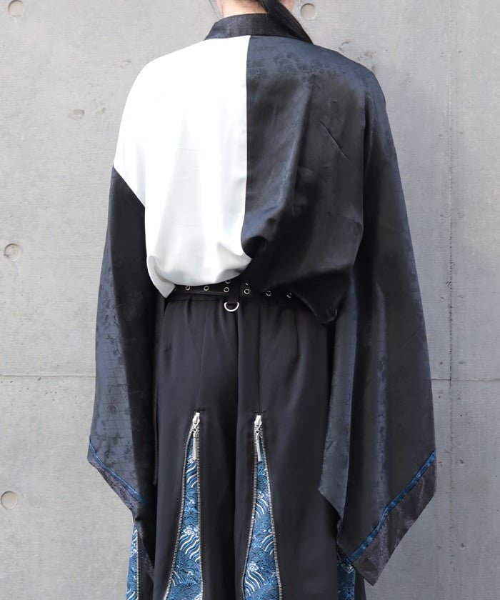 Kabuki Embroidery Japanese Sleeve Shirt