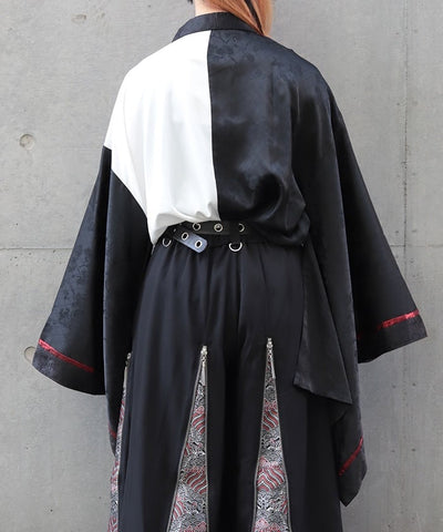 Kabuki Embroidery Japanese Sleeve Shirt