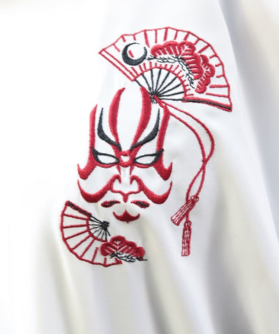 Kabuki Embroidery Japanese Sleeve Shirt