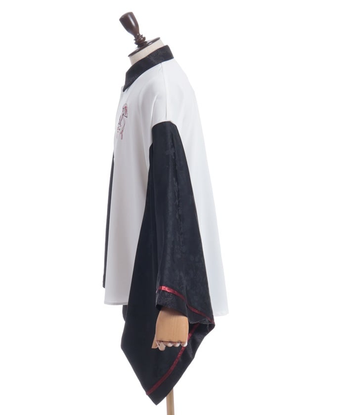 Kabuki Embroidery Japanese Sleeve Shirt