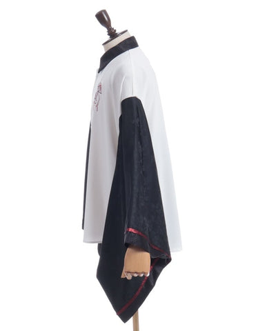 Kabuki Embroidery Japanese Sleeve Shirt