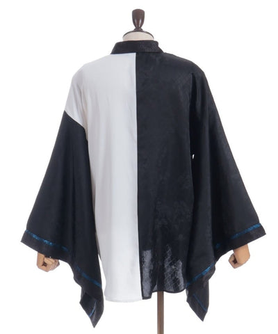 Kabuki Embroidery Japanese Sleeve Shirt