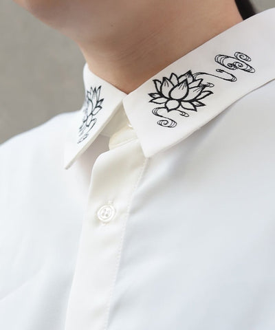 Lotus Embroidery Shirt
