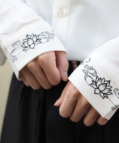 Lotus Embroidery Shirt