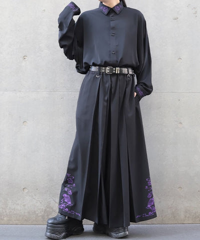 Lotus Embroidery Shirt