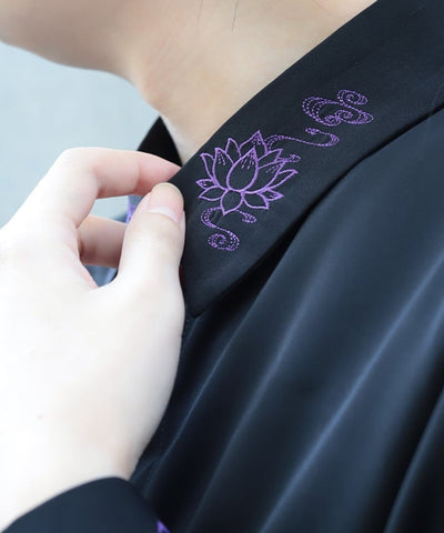 Lotus Embroidery Shirt