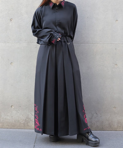 Lotus Embroidery Shirt