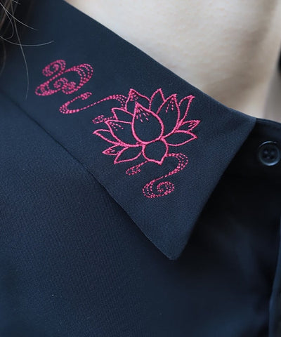 Lotus Embroidery Shirt