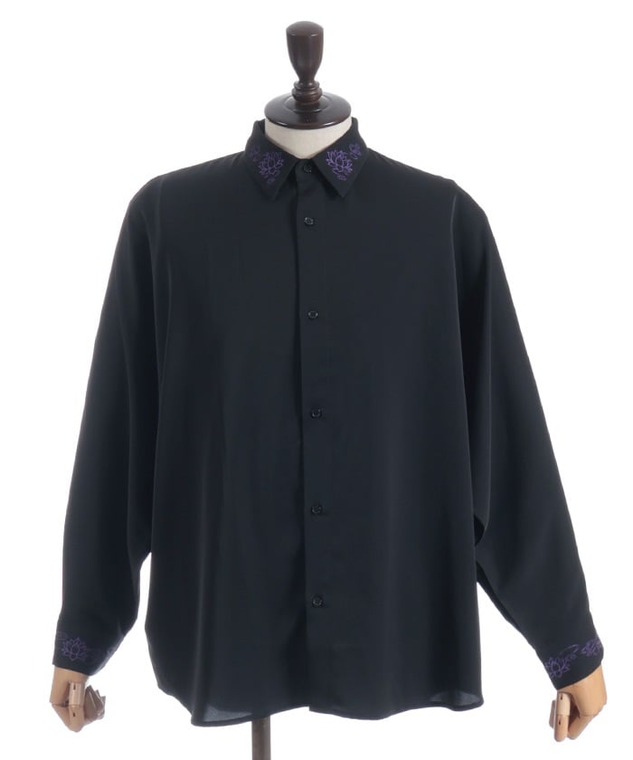 Lotus Embroidery Shirt
