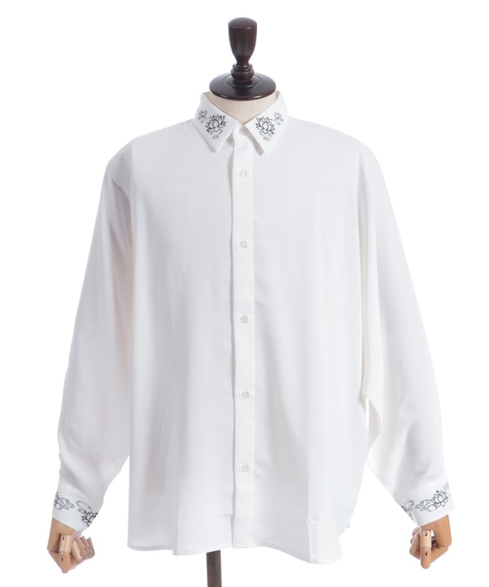 Lotus Embroidery Shirt