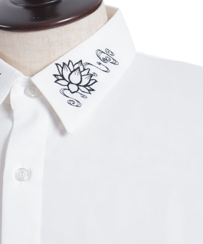 Lotus Embroidery Shirt