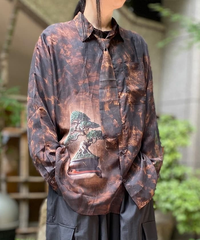 Bonsai Sheer Shirt with Tie