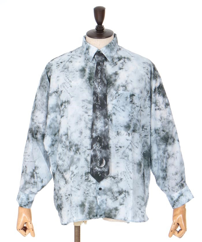 Waka Print Shirt with Tie