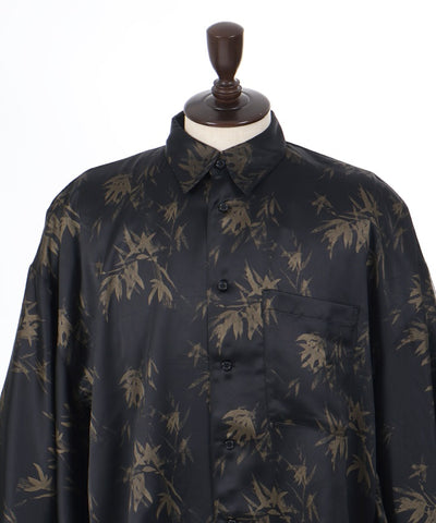 Bamboo Forest Lamé Print Japanese Sleeve Shirt