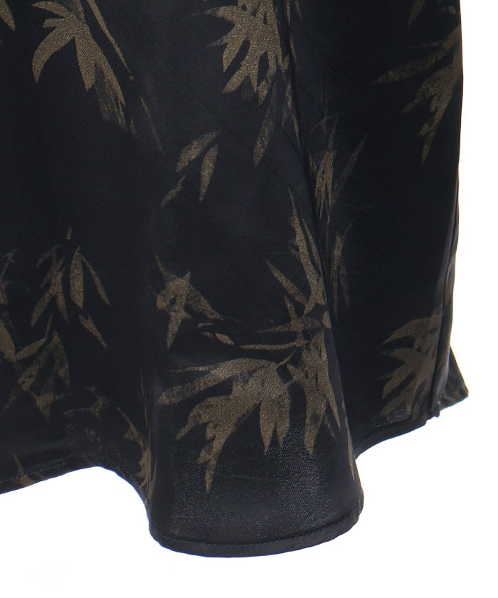 Bamboo Forest Lamé Print Japanese Sleeve Shirt