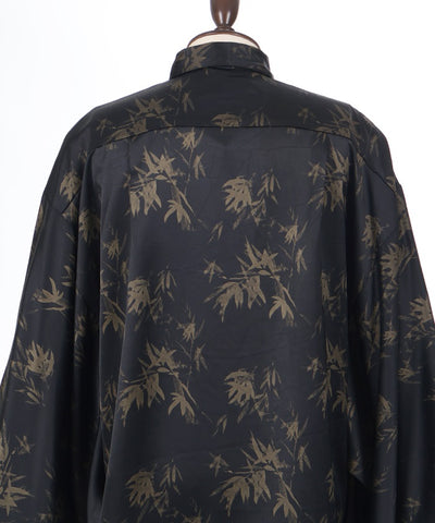 Bamboo Forest Lamé Print Japanese Sleeve Shirt