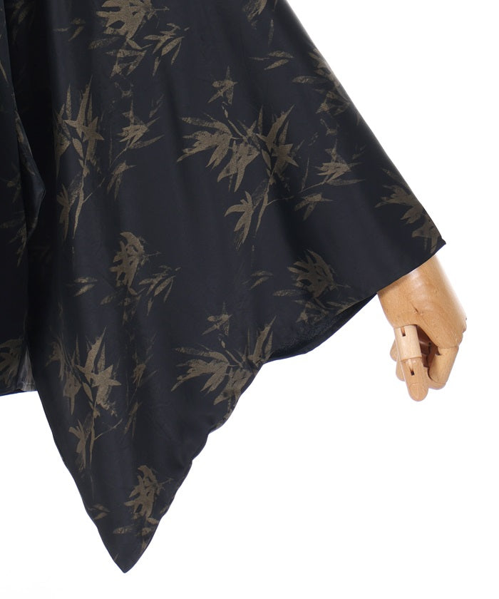 Bamboo Forest Lamé Print Japanese Sleeve Shirt