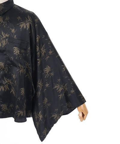 Bamboo Forest Lamé Print Japanese Sleeve Shirt