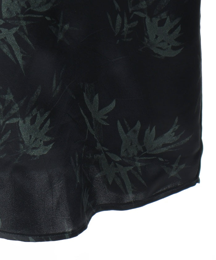 Bamboo Forest Lamé Print Japanese Sleeve Shirt