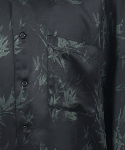 Bamboo Forest Lamé Print Japanese Sleeve Shirt