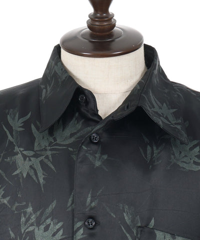 Bamboo Forest Lamé Print Japanese Sleeve Shirt