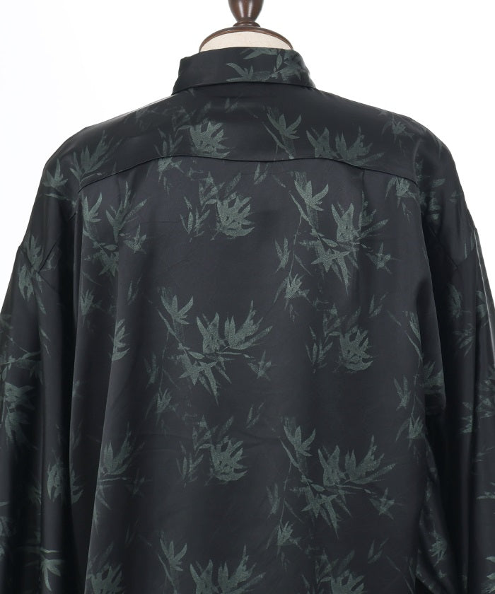 Bamboo Forest Lamé Print Japanese Sleeve Shirt