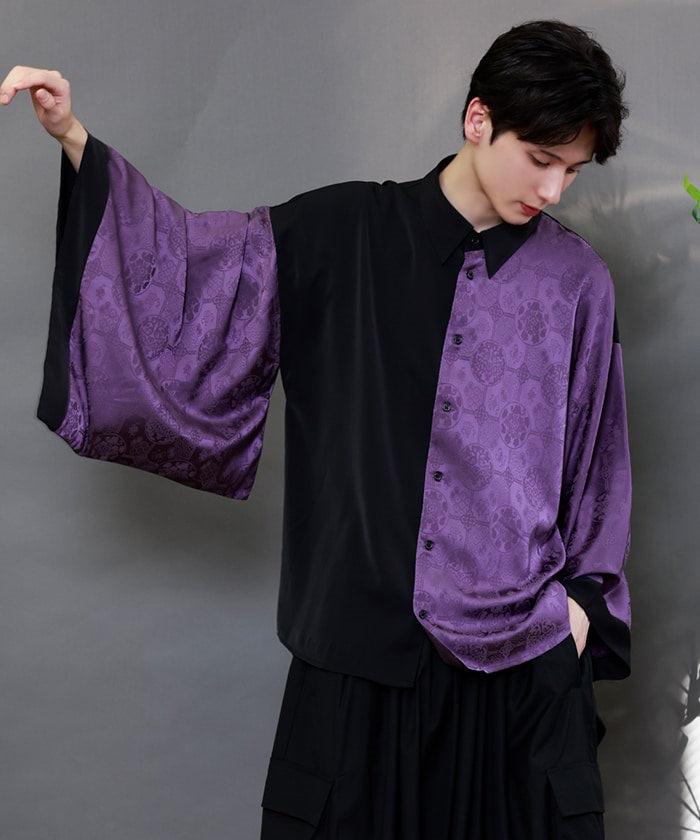 Color Scheme Jacquard Japanese Sleeve Shirt