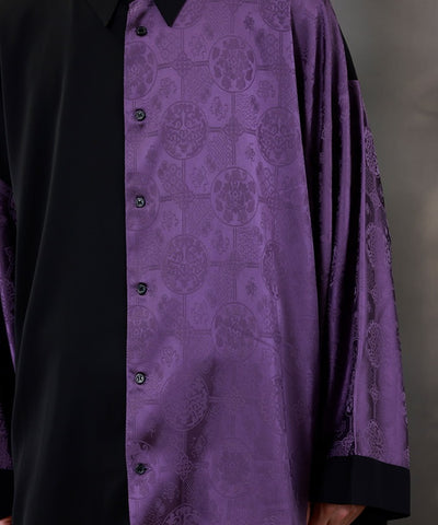 Color Scheme Jacquard Japanese Sleeve Shirt