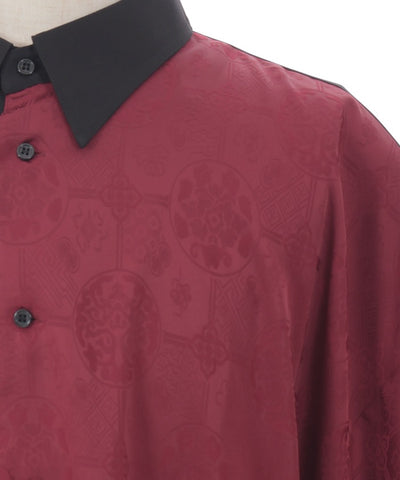 Color Scheme Jacquard Japanese Sleeve Shirt