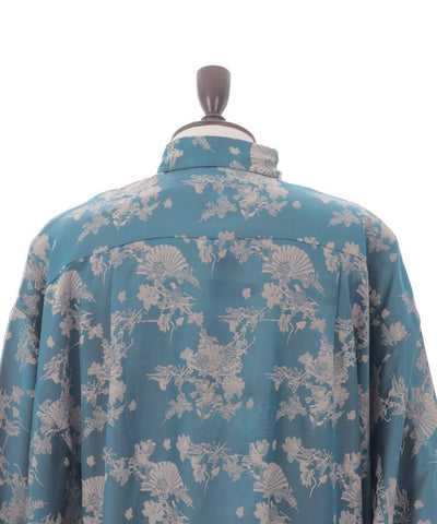 Folding Fan Jacquard Japanese Sleeve Shirt