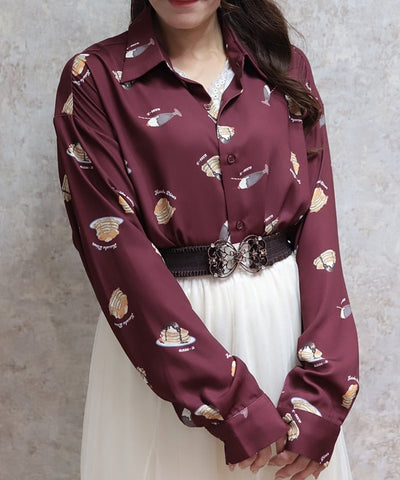 Pancakes Print Shirt