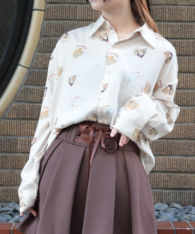 Pancakes Print Shirt