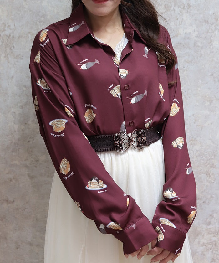 Pancakes Print Shirt