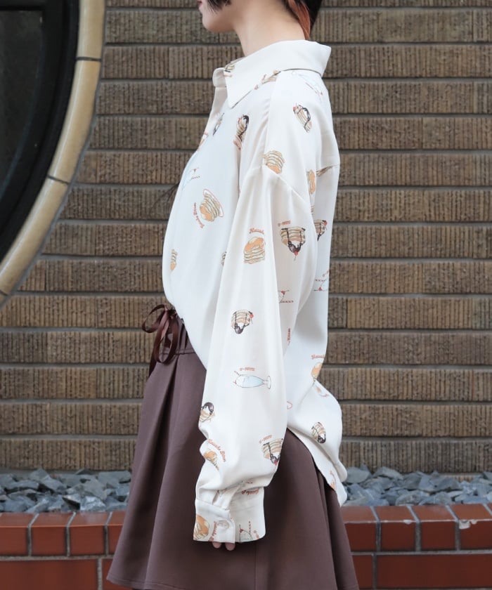 Pancakes Print Shirt