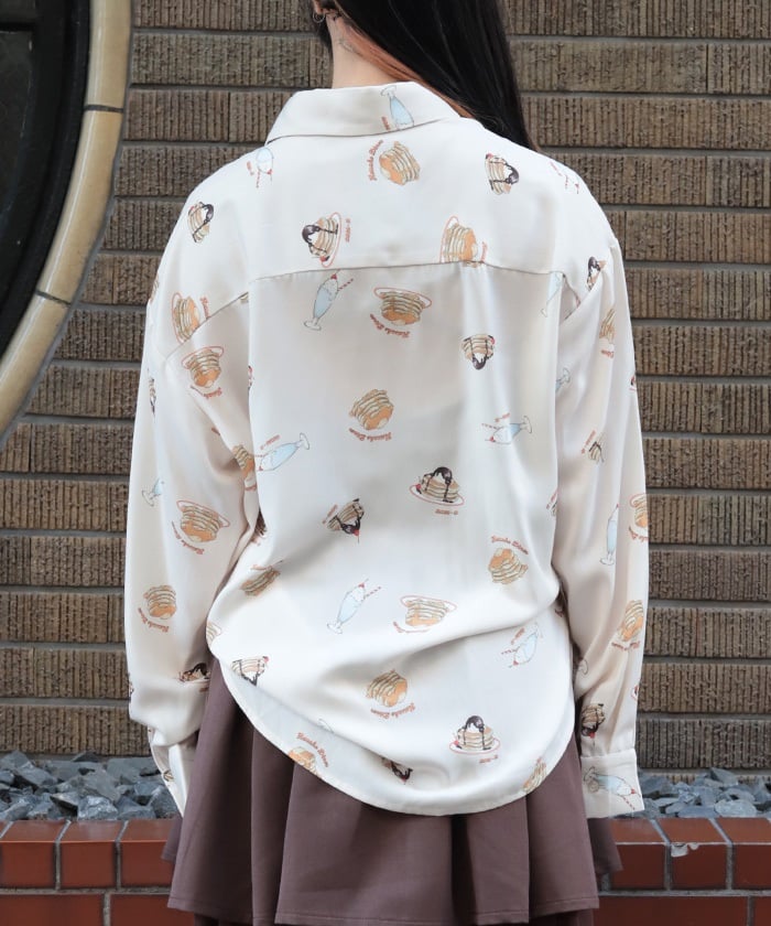 Pancakes Print Shirt