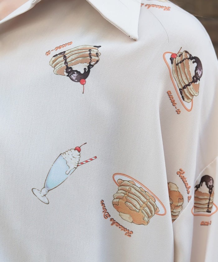 Pancakes Print Shirt