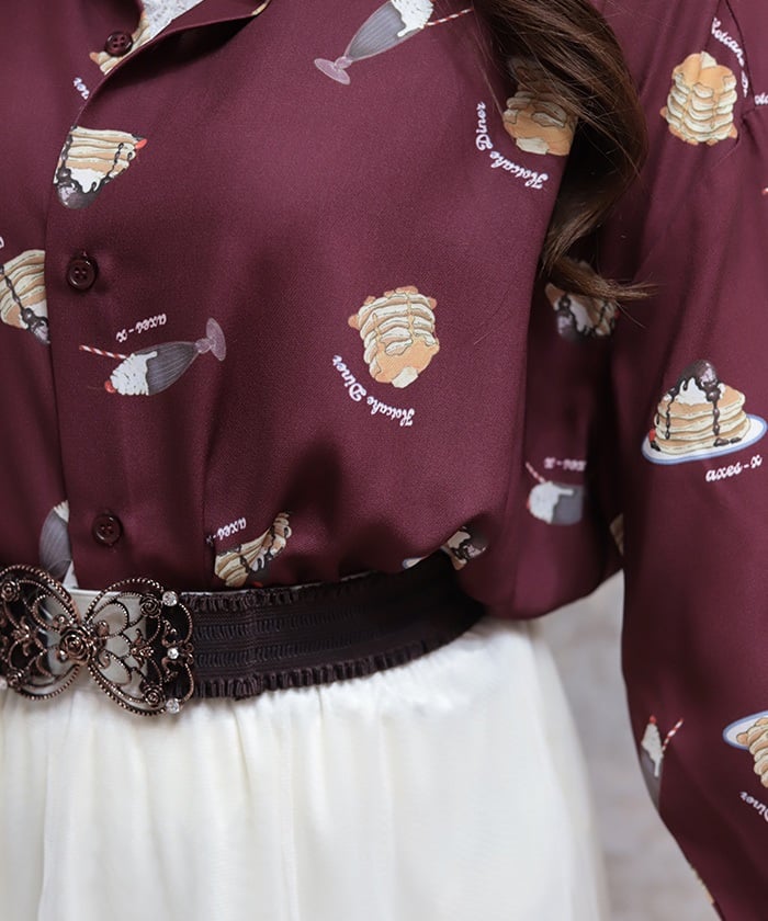 Pancakes Print Shirt