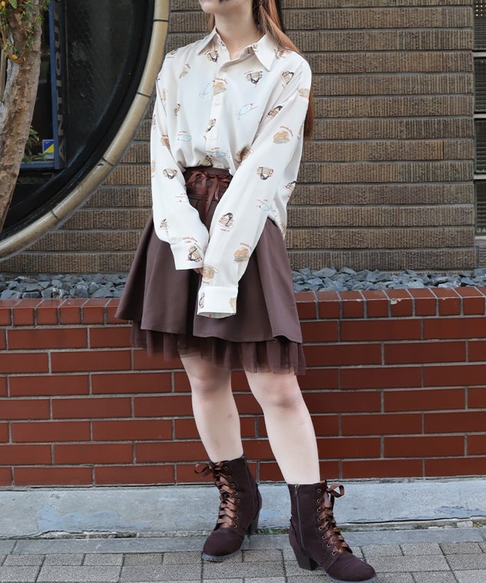 Pancakes Print Shirt