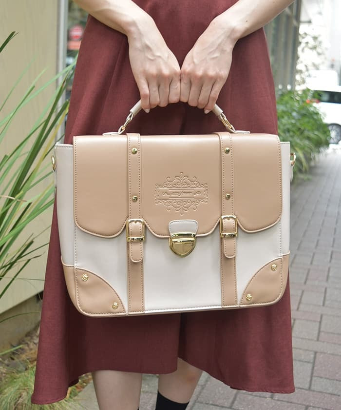 Color Scheme Flap Satchel Bag