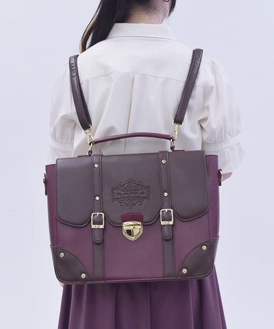 Color Scheme Flap Satchel Bag