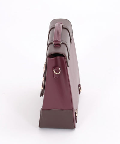 Color Scheme Flap Satchel Bag