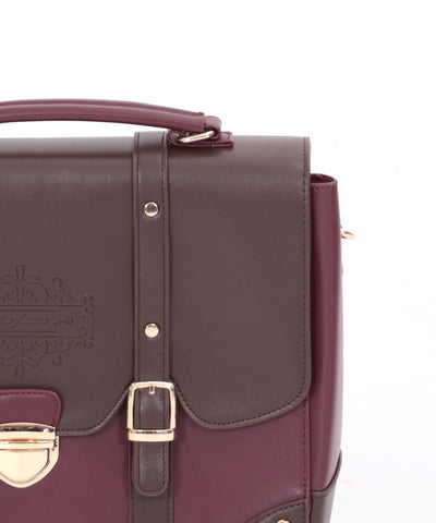 Color Scheme Flap Satchel Bag