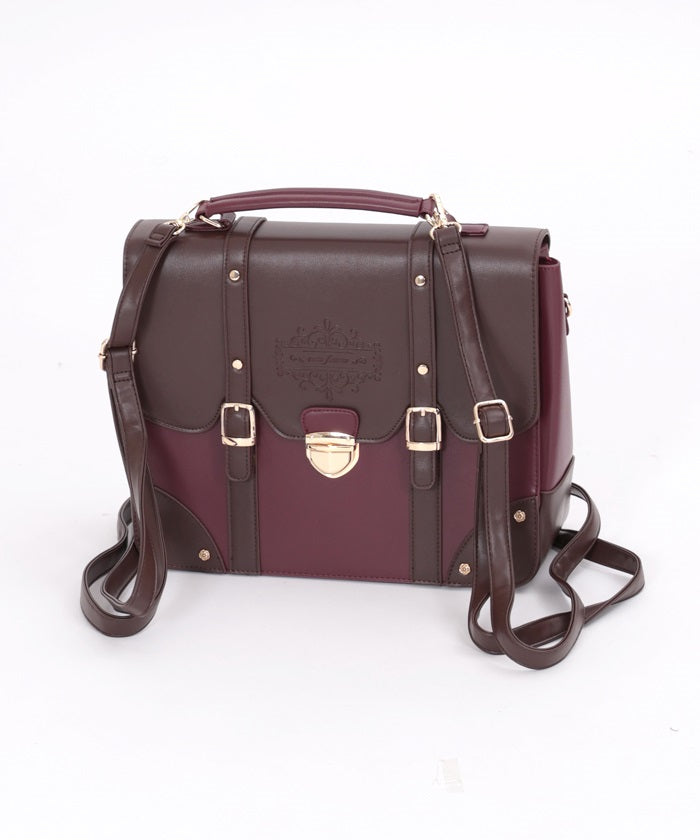 Color Scheme Flap Satchel Bag