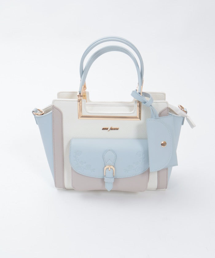 Rose Emboss Color Scheme Bag – axes femme from JAPAN
